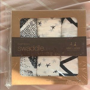 Bamboo Swaddle set of 3 black and white